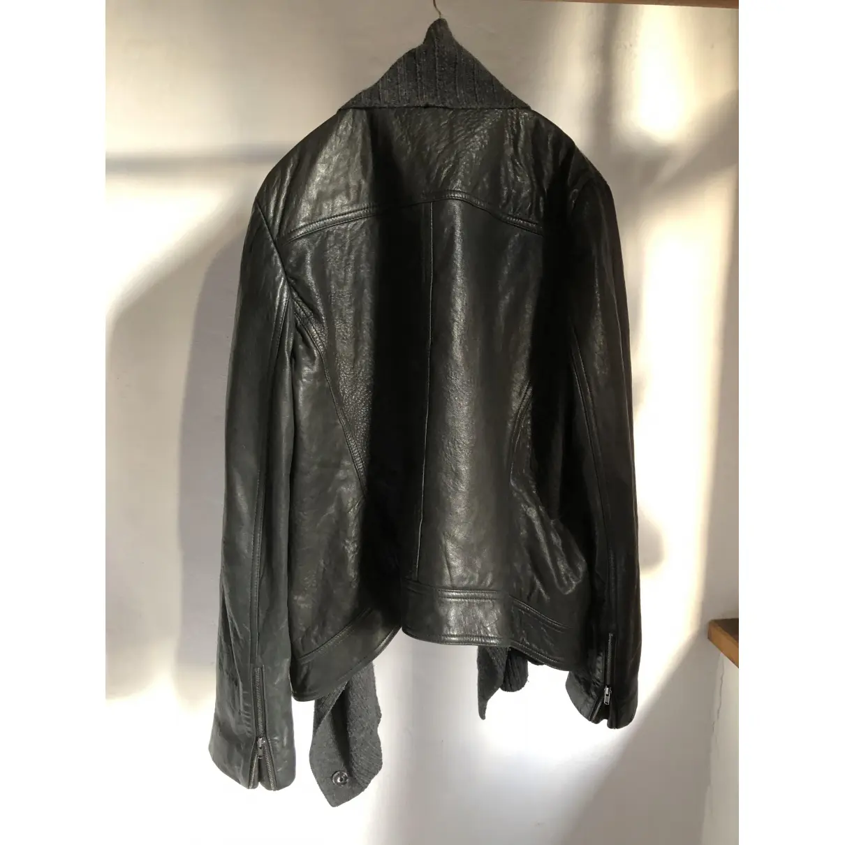 Buy Theory Leather biker jacket online