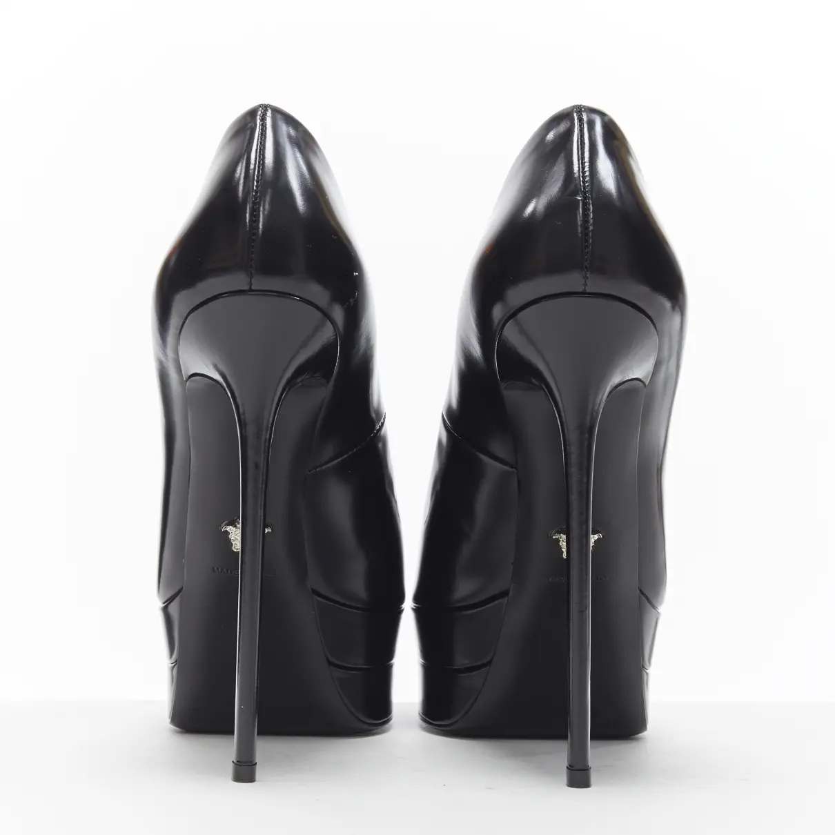 Leather heels Versace
