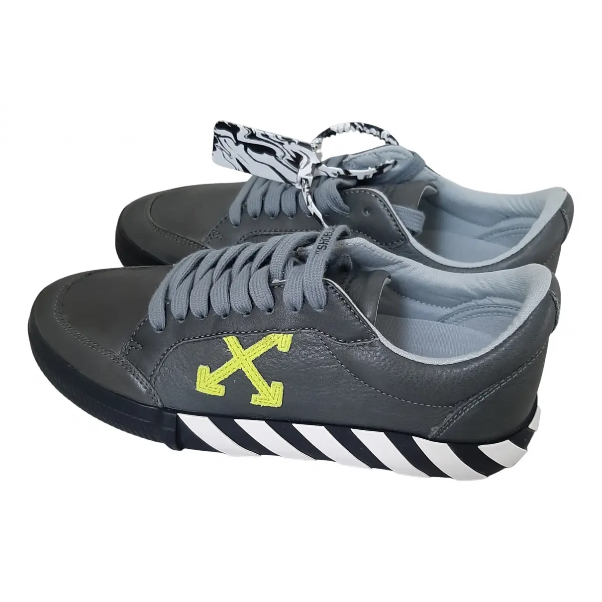 Vulcalized leather low trainers Off-White