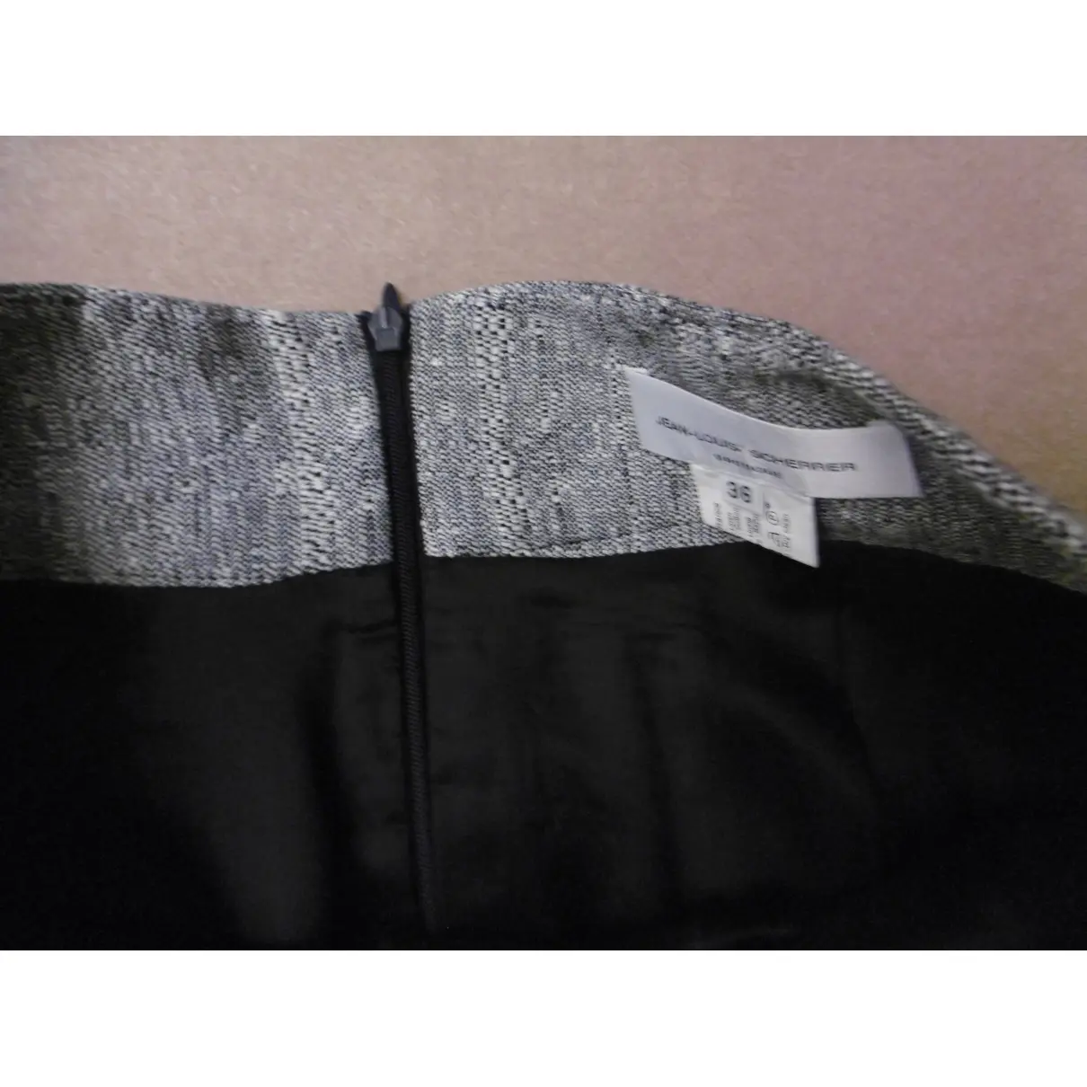 Linen mid-length skirt Jean-Louis Scherrer - Vintage