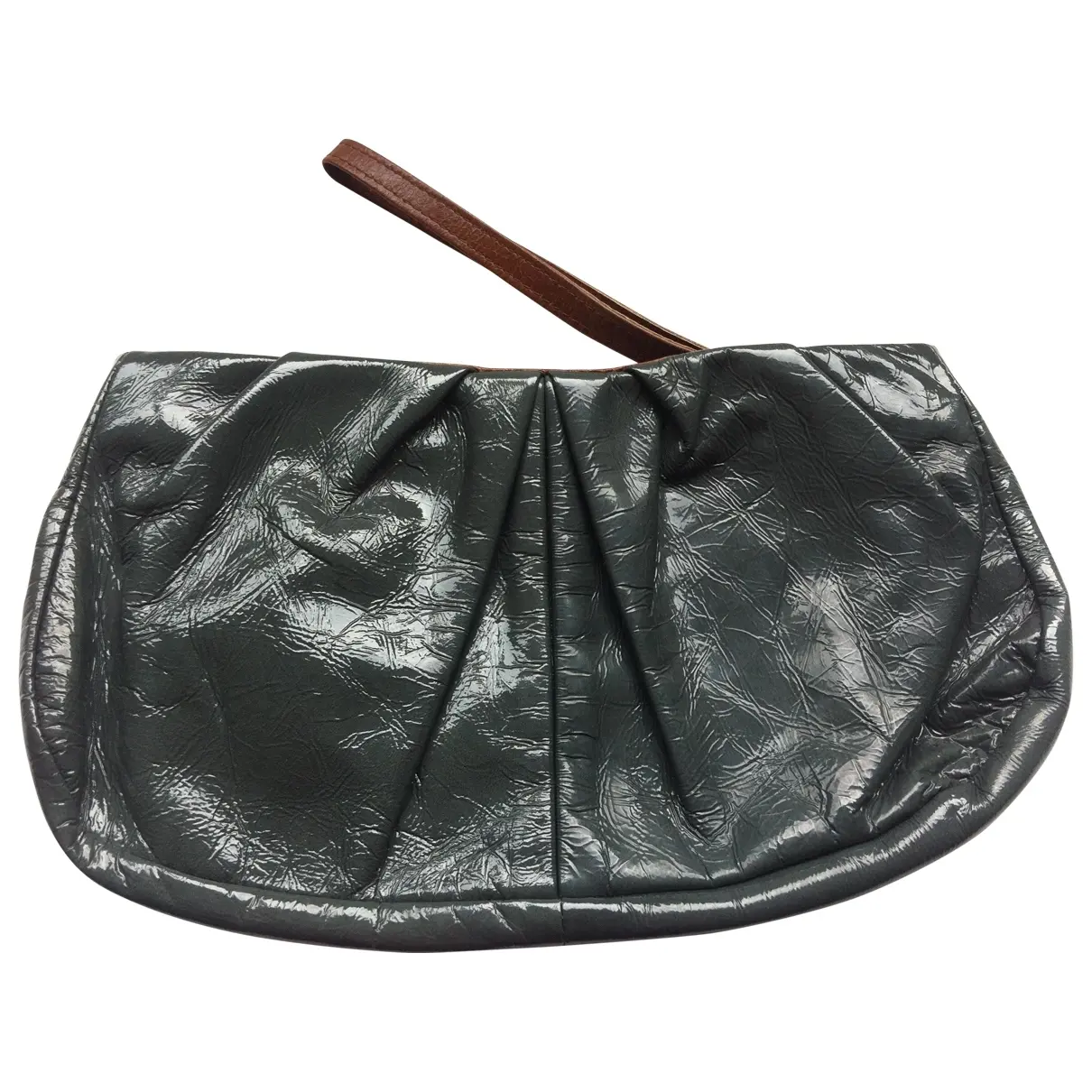 Patent leather clutch bag Sandro