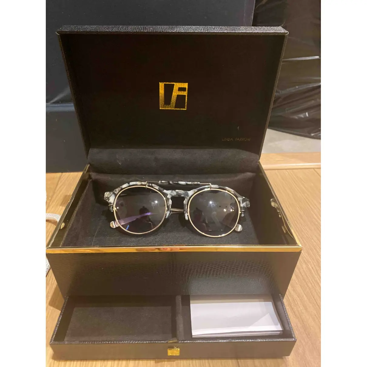 Buy Linda Farrow Aviator sunglasses online