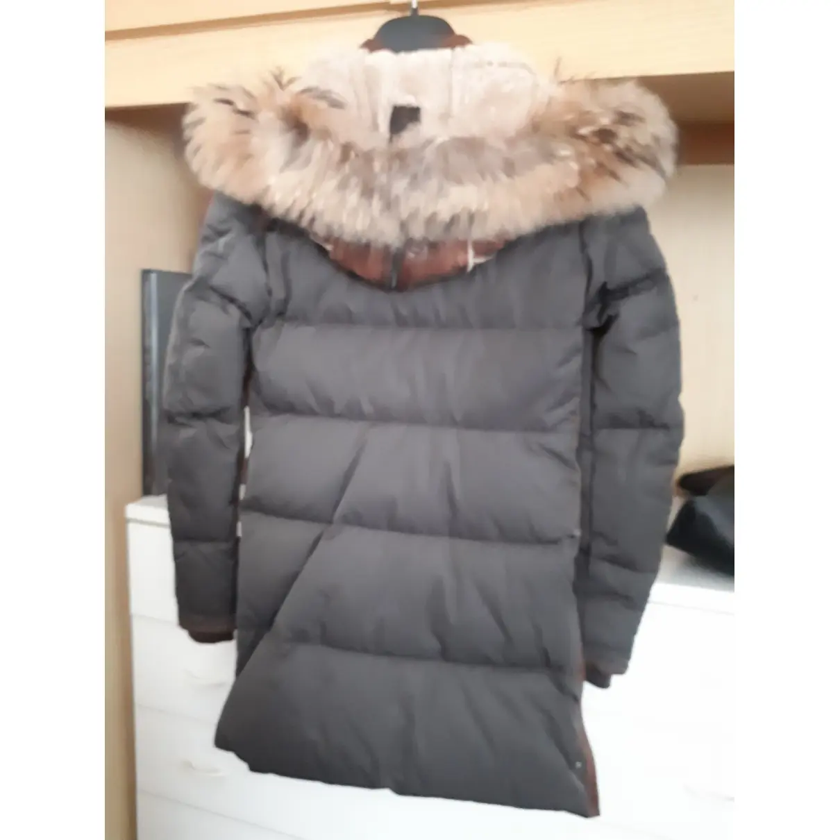 Grey Polyester Coat Parajumpers
