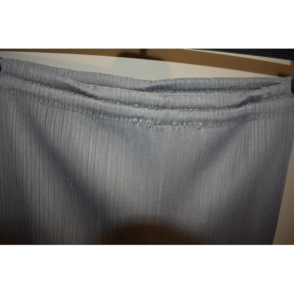 Grey Polyester Shorts Pleats Please - Vintage