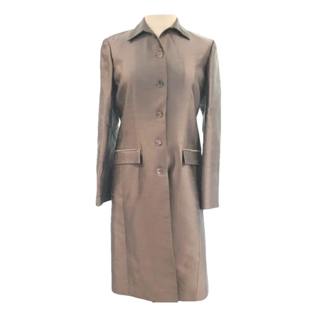 Silk coat Oscar De La Renta - Vintage