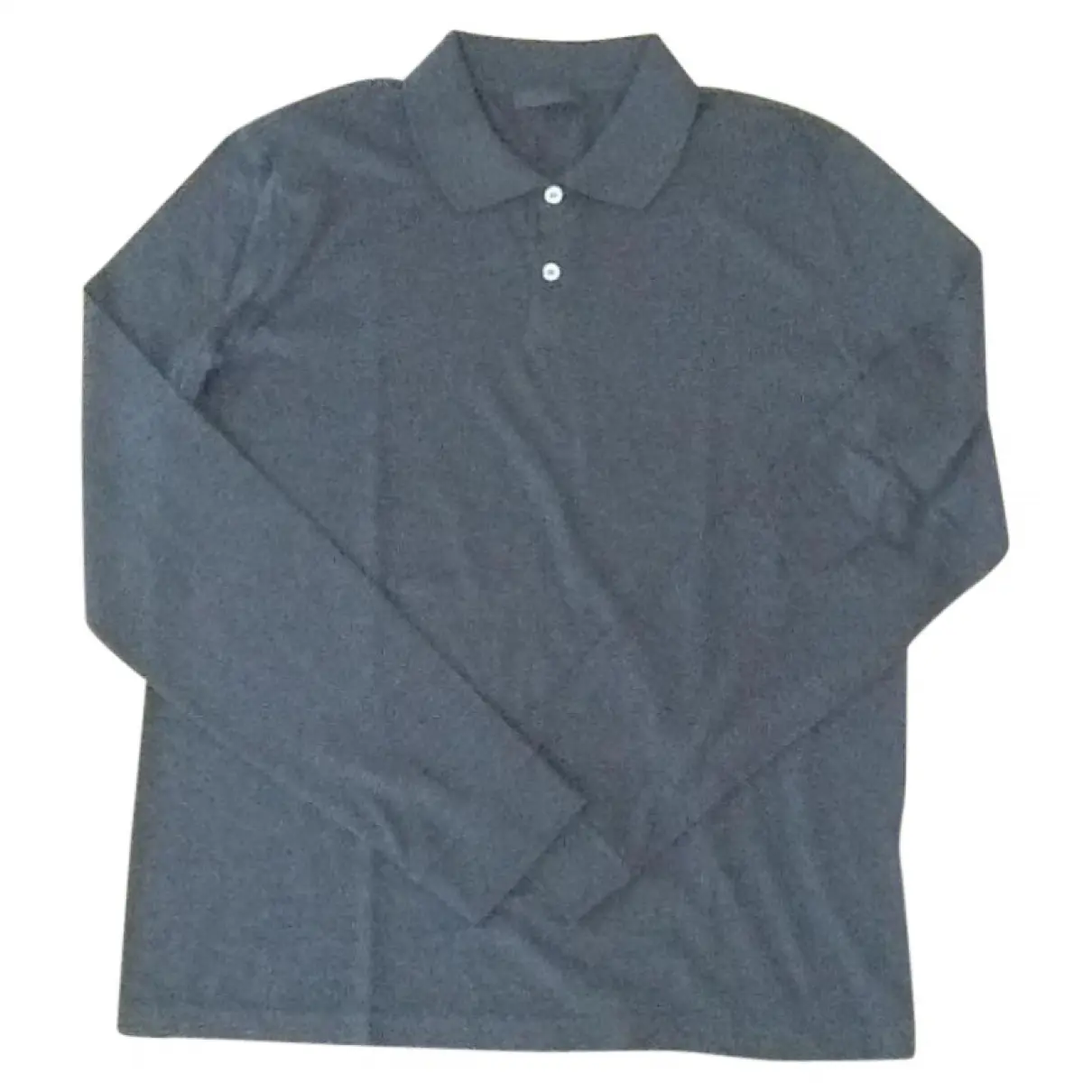 Grey Silk Polo shirt Prada