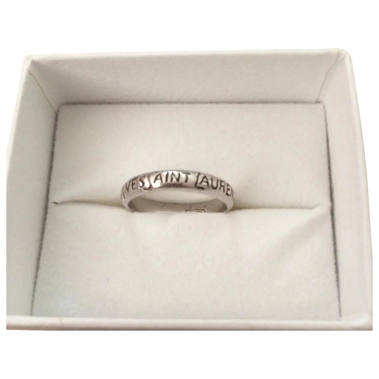 Grey Silver Ring Yves Saint Laurent