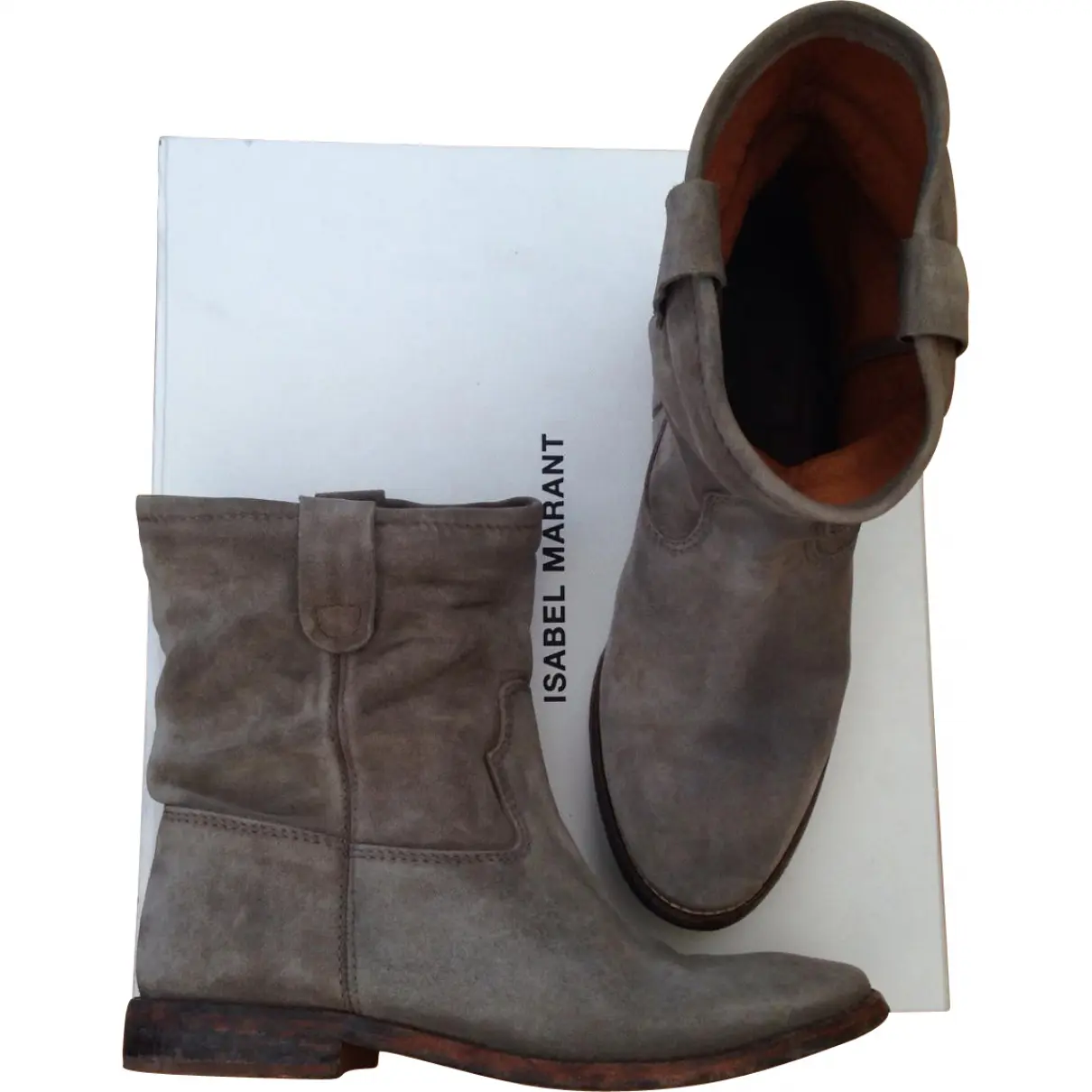 Grey Suede Ankle boots Isabel Marant