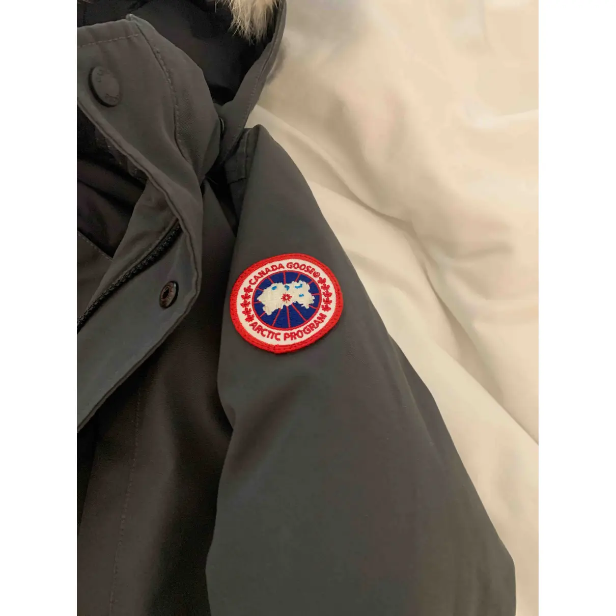 Grey Synthetic Jacket & coat Canada Goose