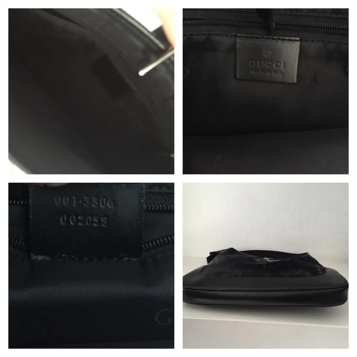 Buy Gucci 100% Authentic Gucci Grey Velvet And Black Leather Jackie-O Hobo Shoulder Bag  online