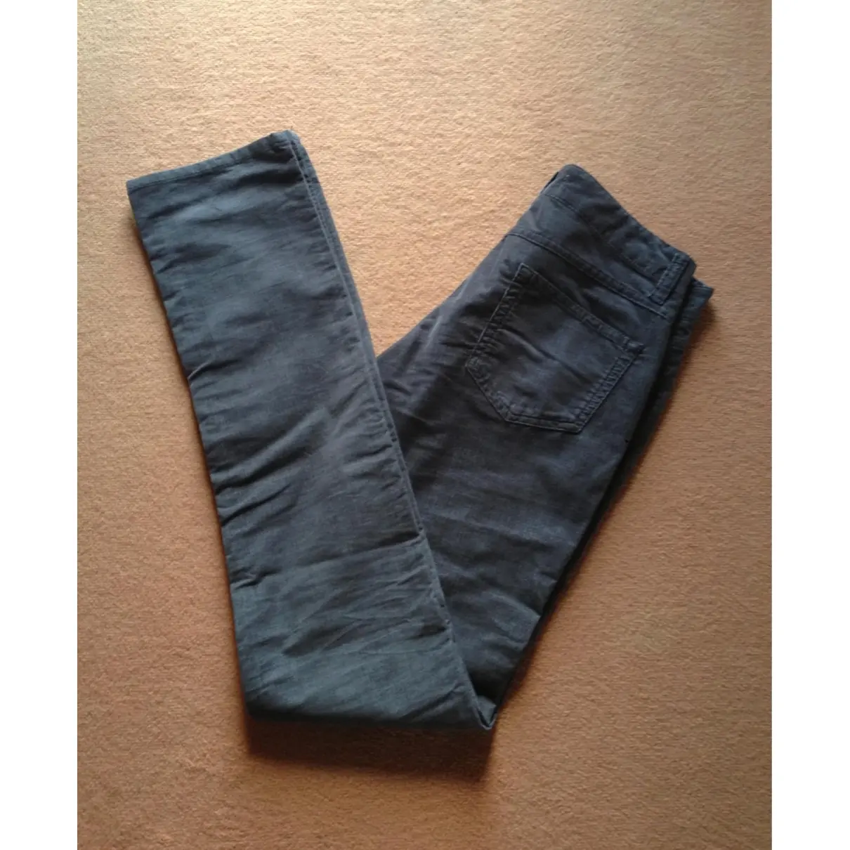 Isabel Marant Etoile Grey Velvet Trousers for sale