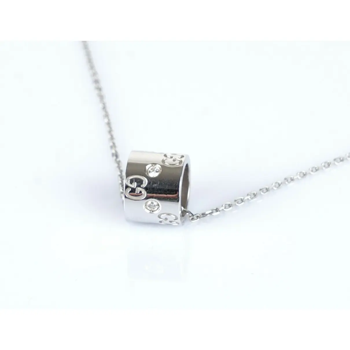 Buy Gucci Icon white gold necklace online - Vintage