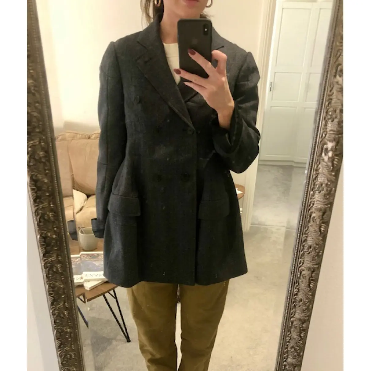 Grey Wool Jacket Balenciaga
