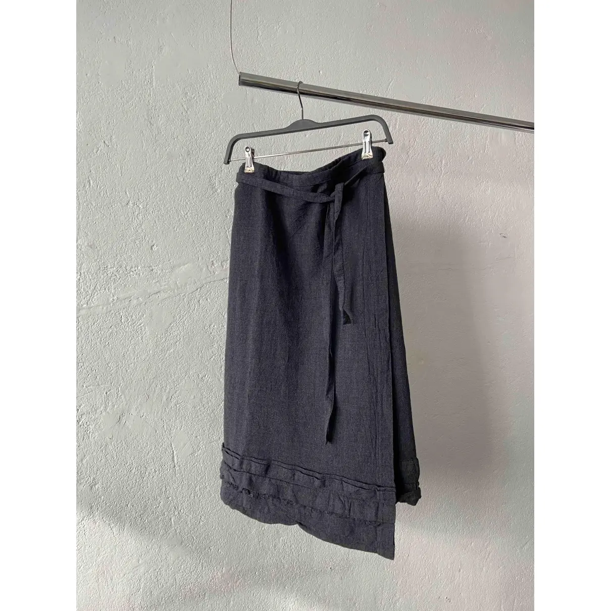 Buy Comme Des Garcons Wool mid-length skirt online