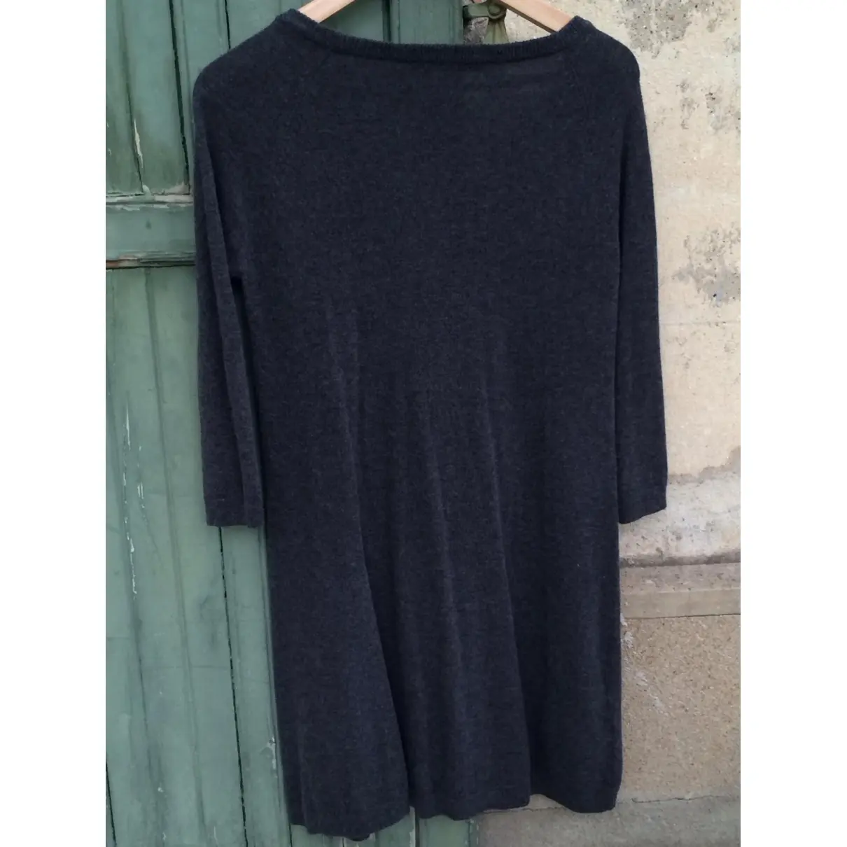 Comptoir Des Cotonniers Grey Wool Dress for sale