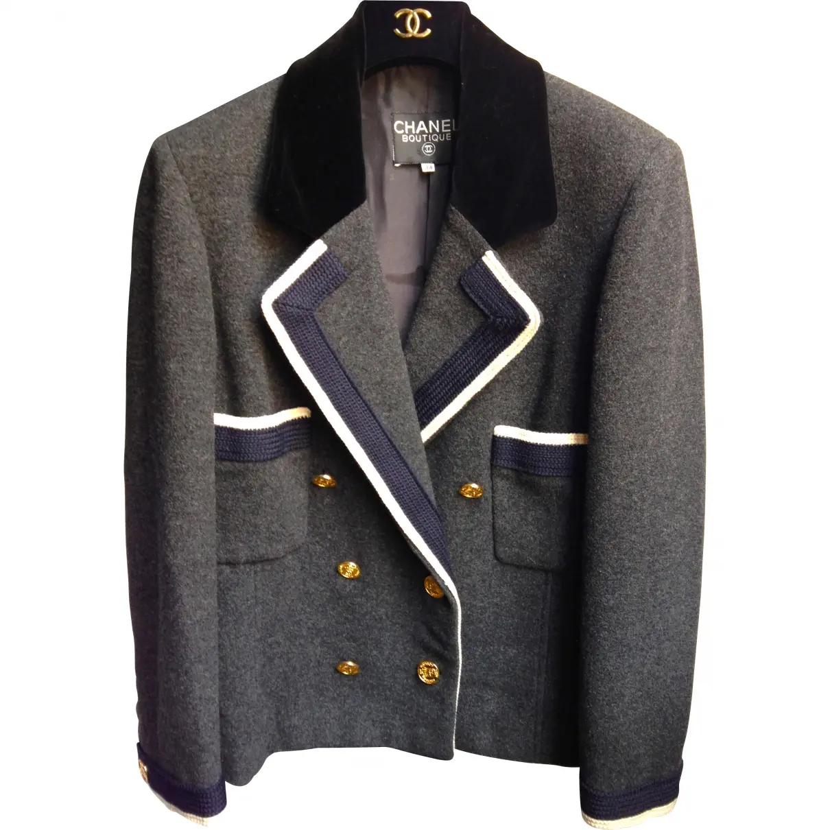 Grey Wool Jacket Chanel