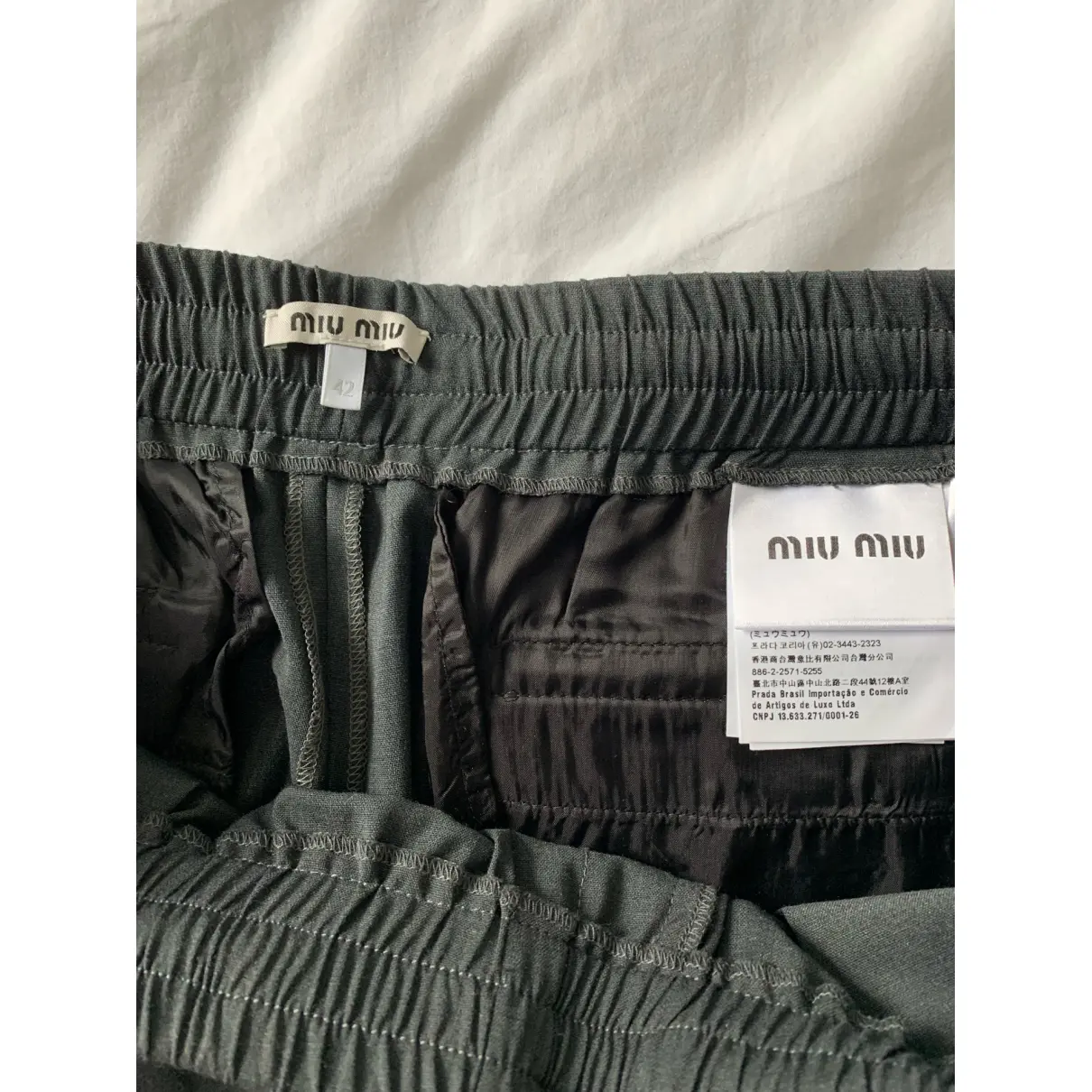 Luxury Miu Miu Trousers Women
