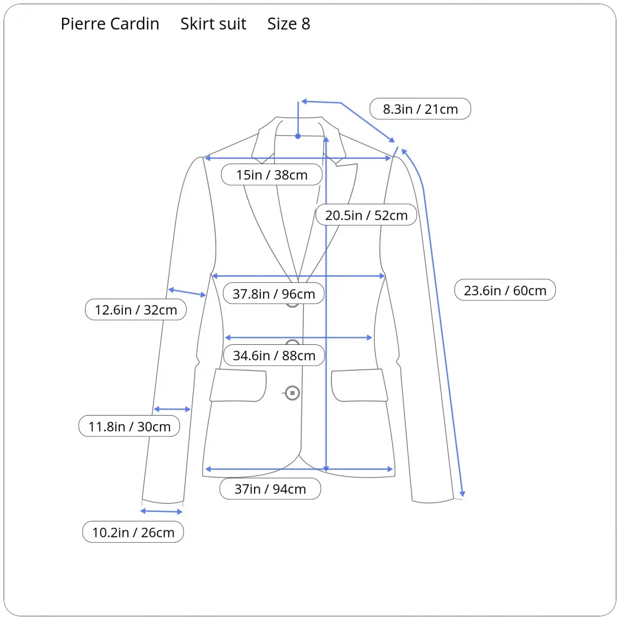 Wool suit jacket Pierre Cardin - Vintage