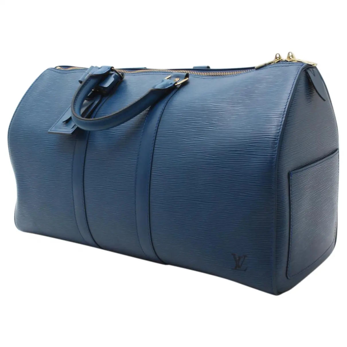 KEEPALL 45 BLUE EPI LEATHER Louis Vuitton - Vintage