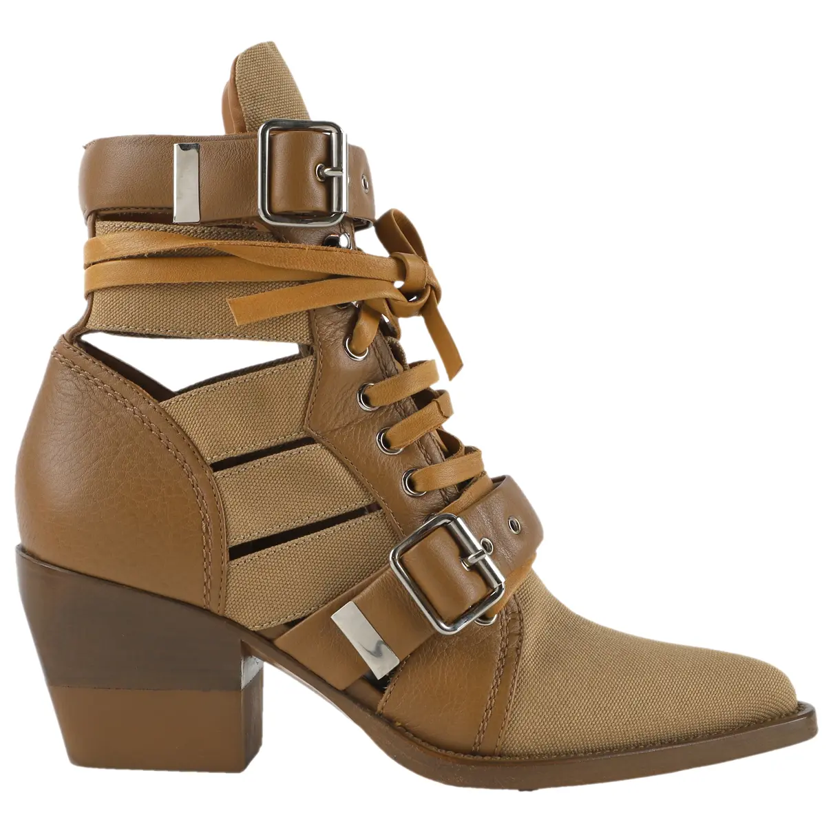 Rylee cloth lace up boots