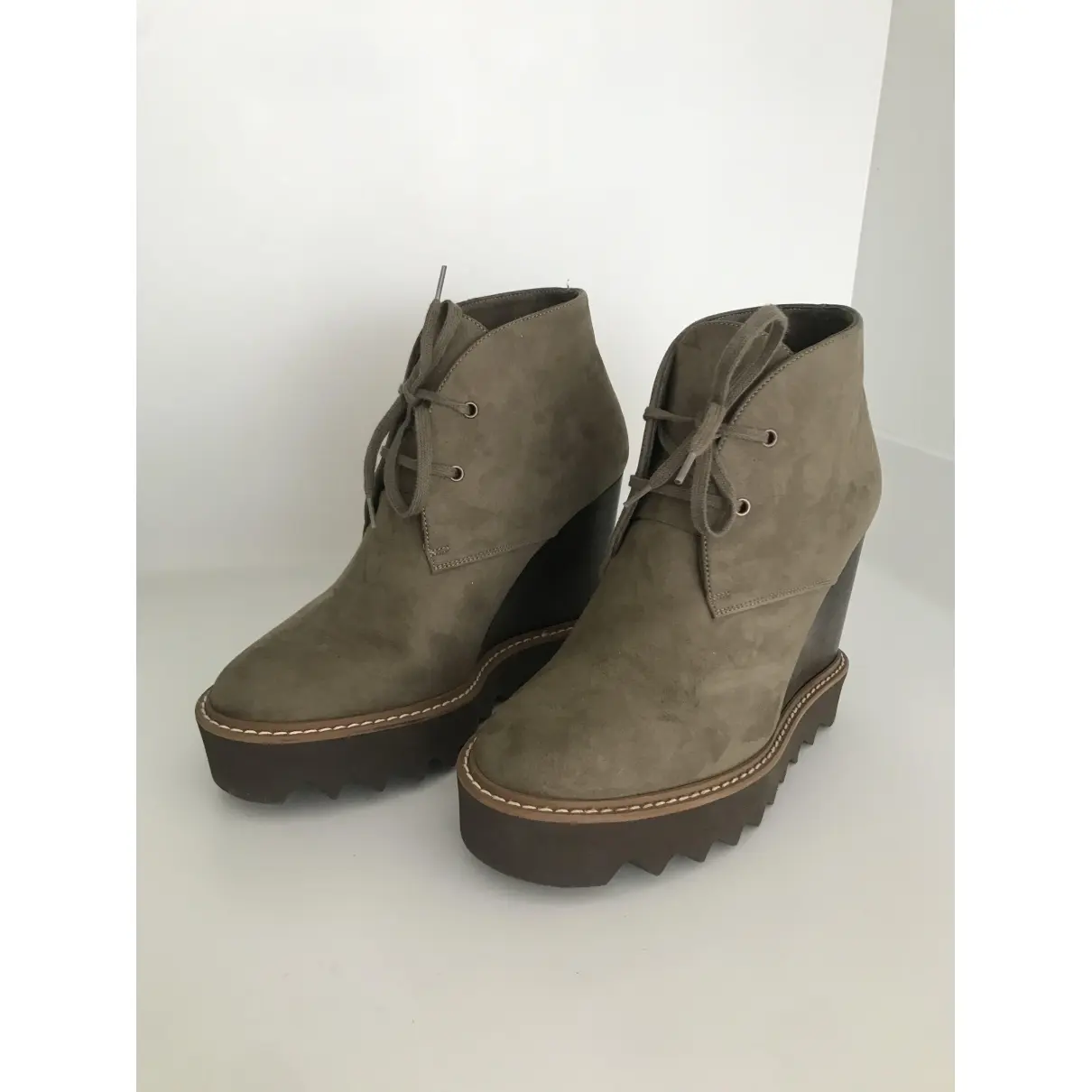 Stella McCartney Cloth lace up boots for sale
