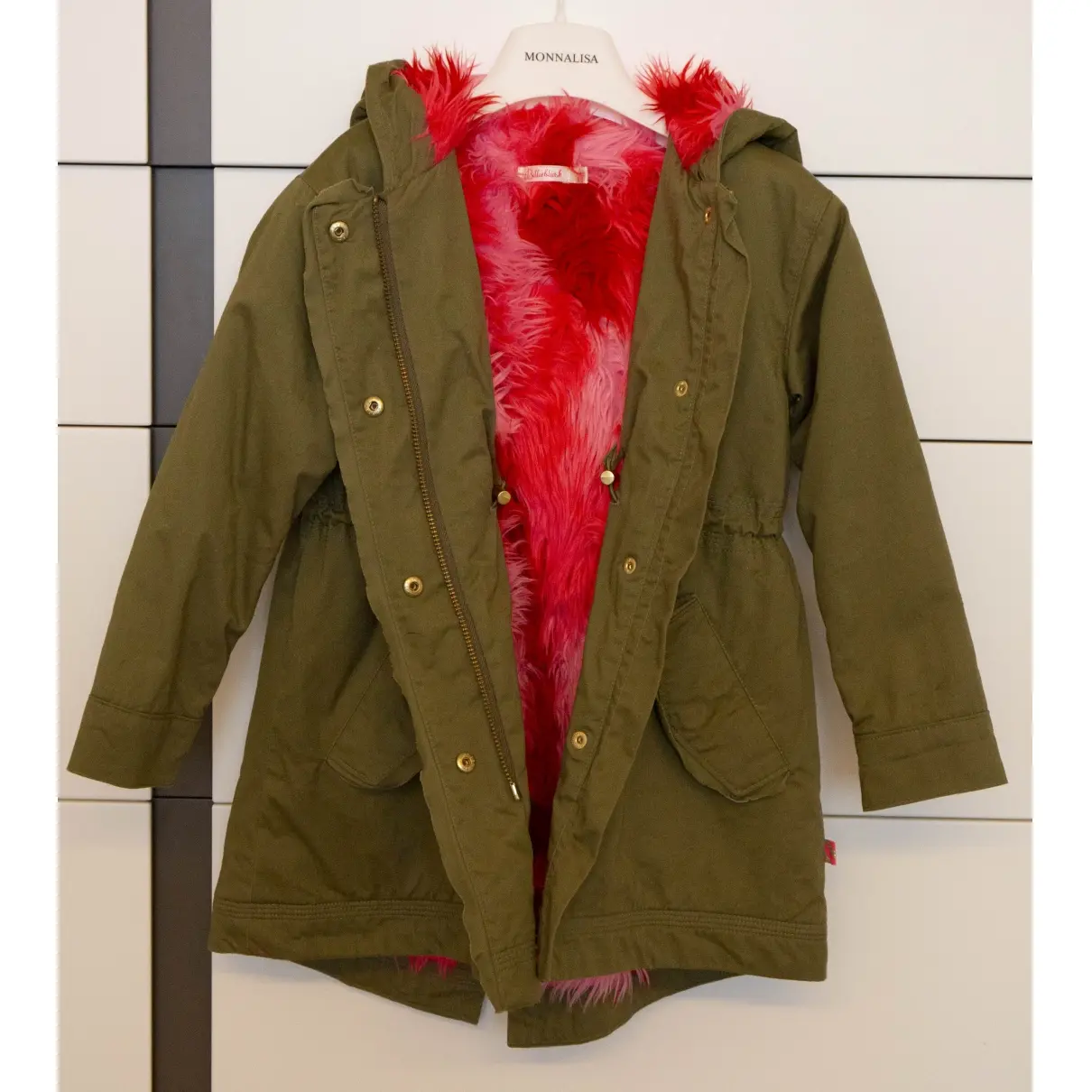 Buy Billieblush Khaki Cotton Jacket & coat online
