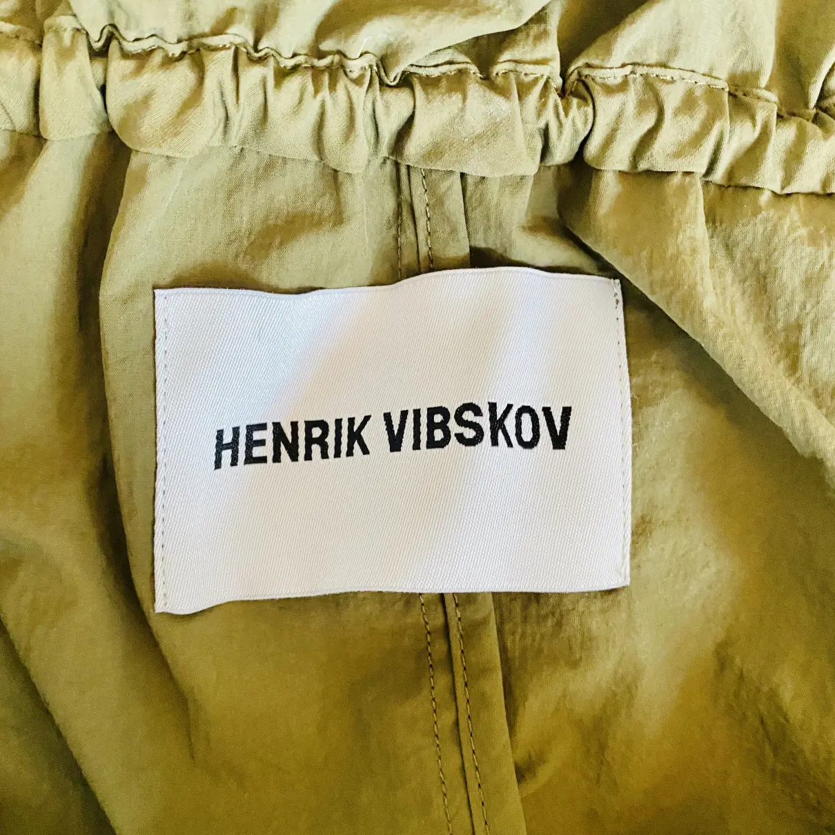 Khaki Cotton Coat Henrik Vibskov