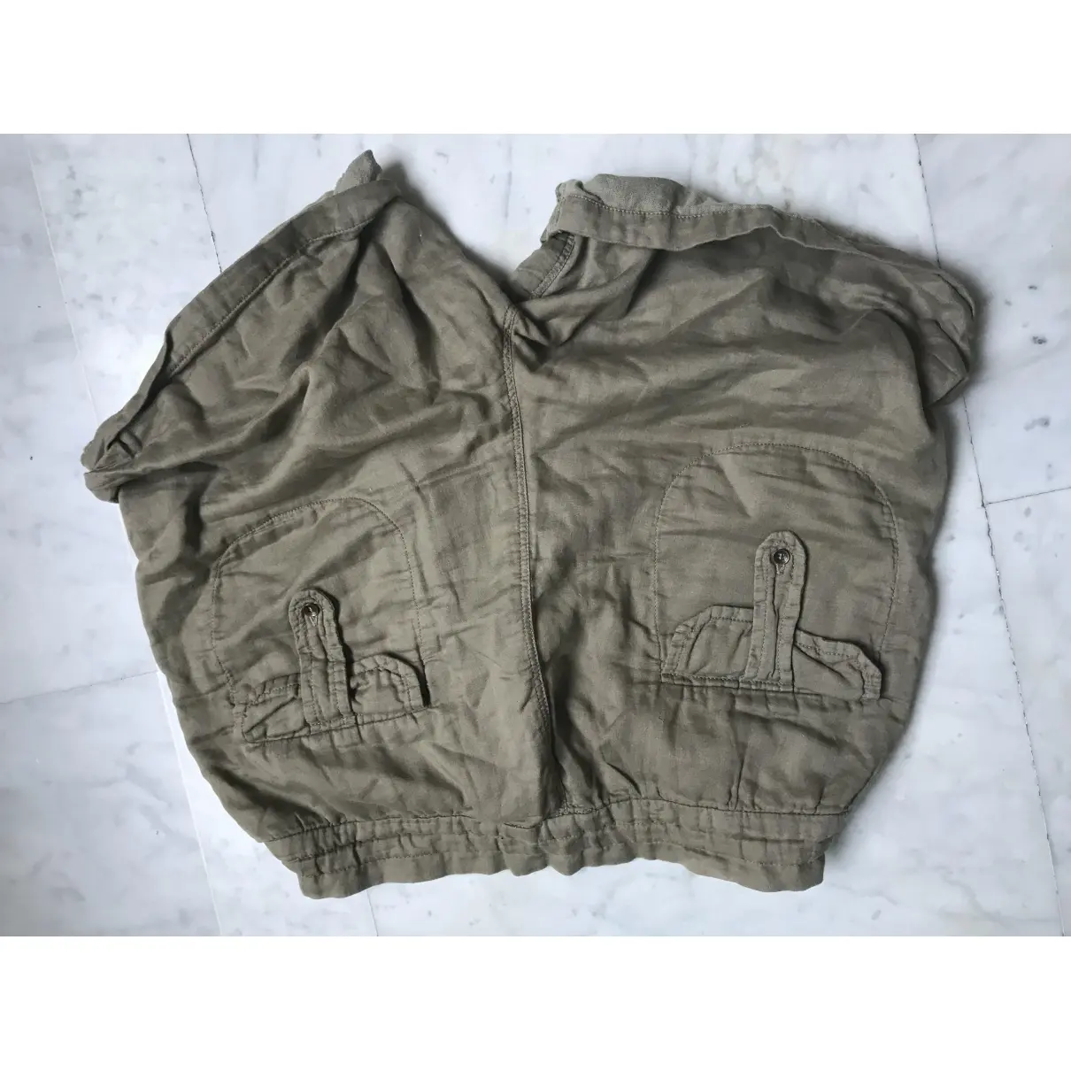 Buy Isabel Marant Etoile Khaki Cotton Shorts online