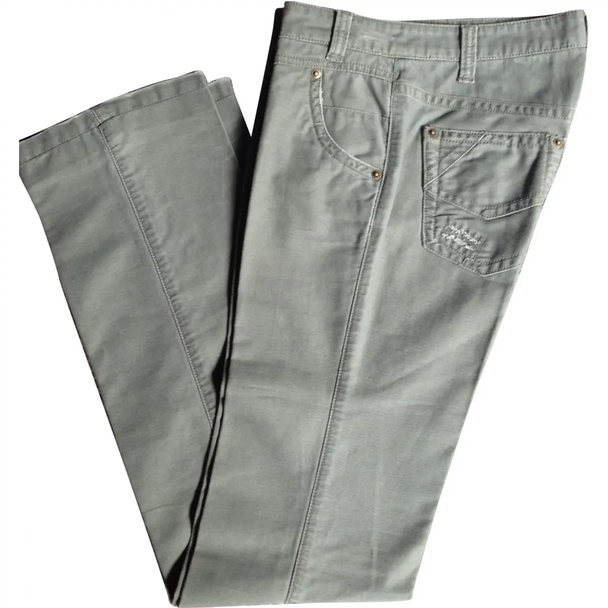 Khaki Cotton Jeans Zadig & Voltaire