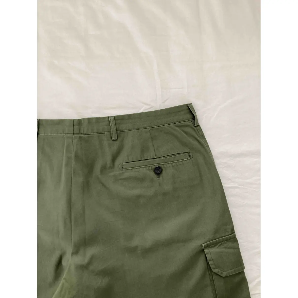 Khaki Cotton Shorts Prada