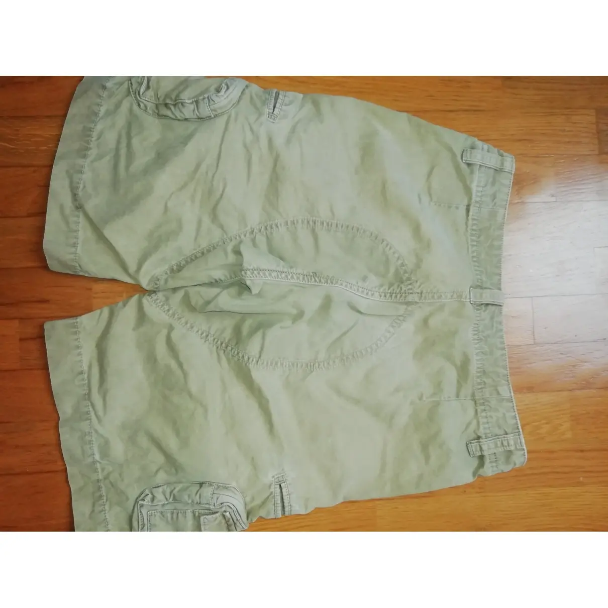 Stone Island Khaki Cotton Shorts for sale