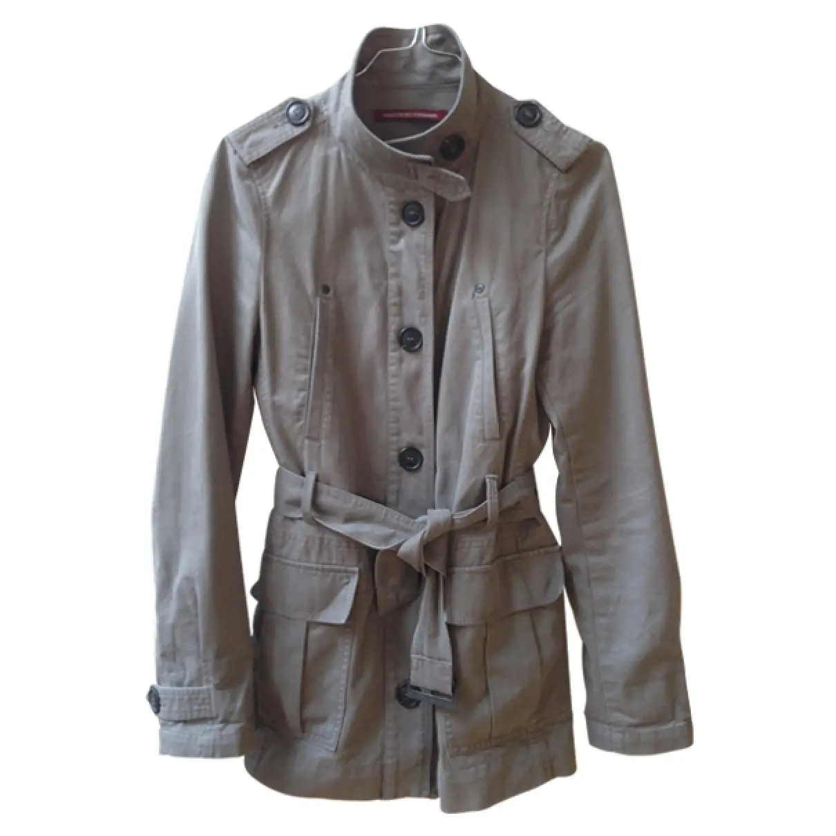 Khaki Cotton Trench coat Comptoir Des Cotonniers
