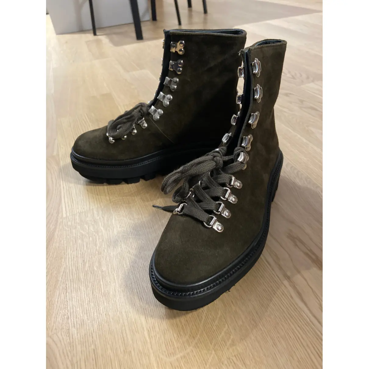 Buy All Saints Leather lace up boots online