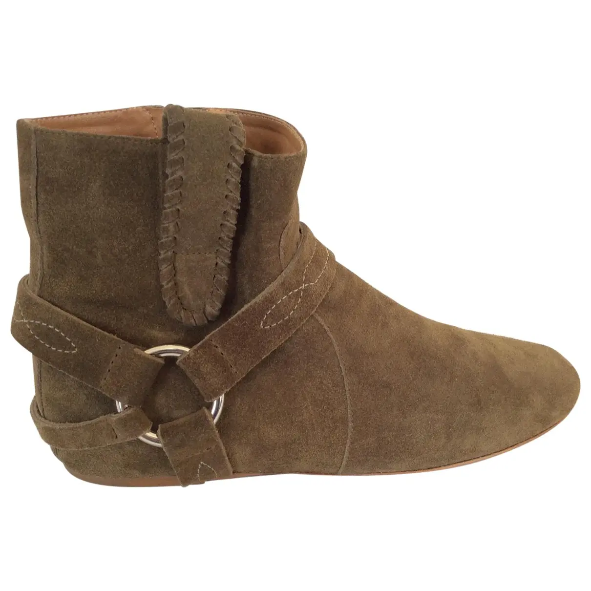 Khaki Leather Ankle boots Isabel Marant Etoile
