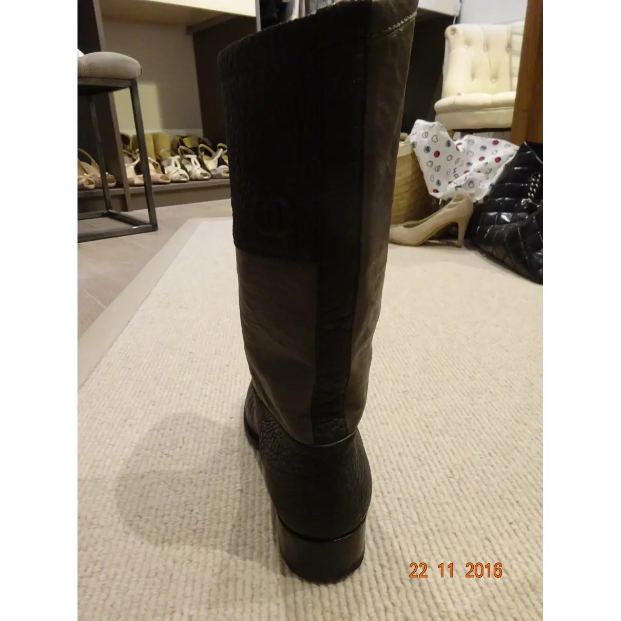 Buy Chanel Leather riding boots online