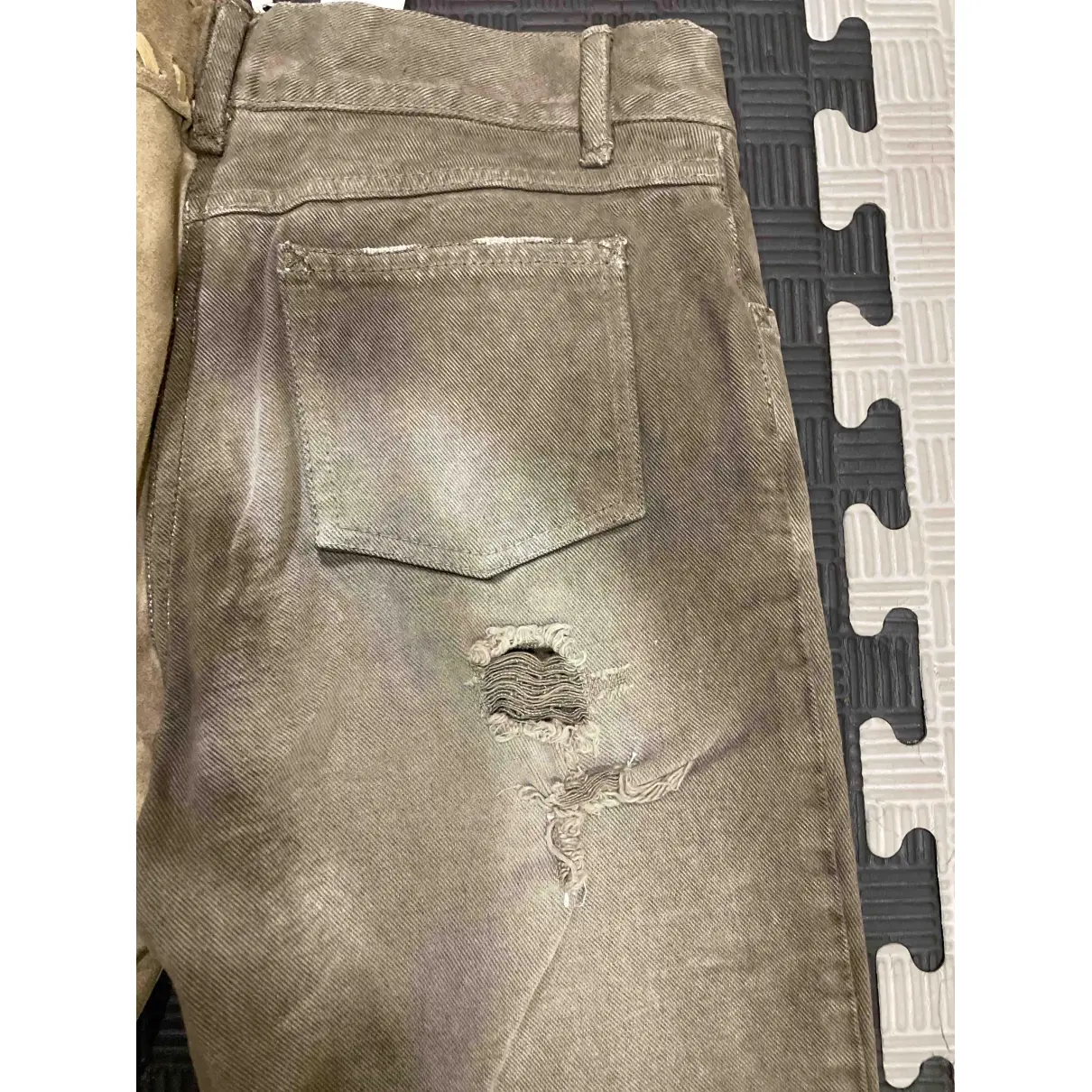 Leather straight pants Dolce & Gabbana
