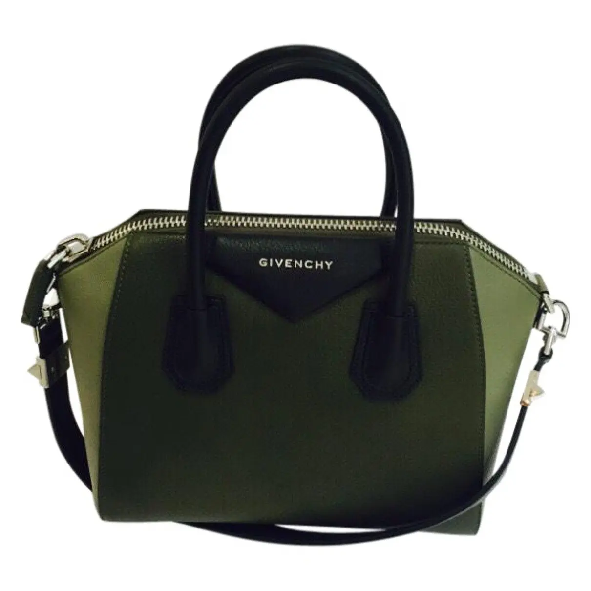 Khaki Leather Handbag Antigona Givenchy
