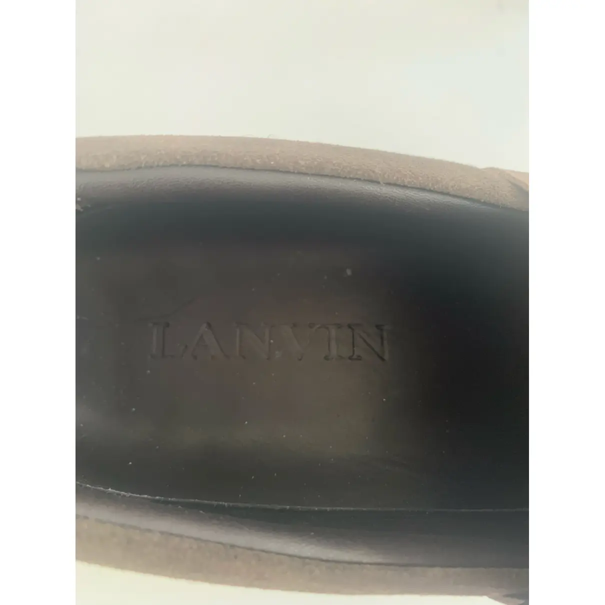 Leather low trainers Lanvin