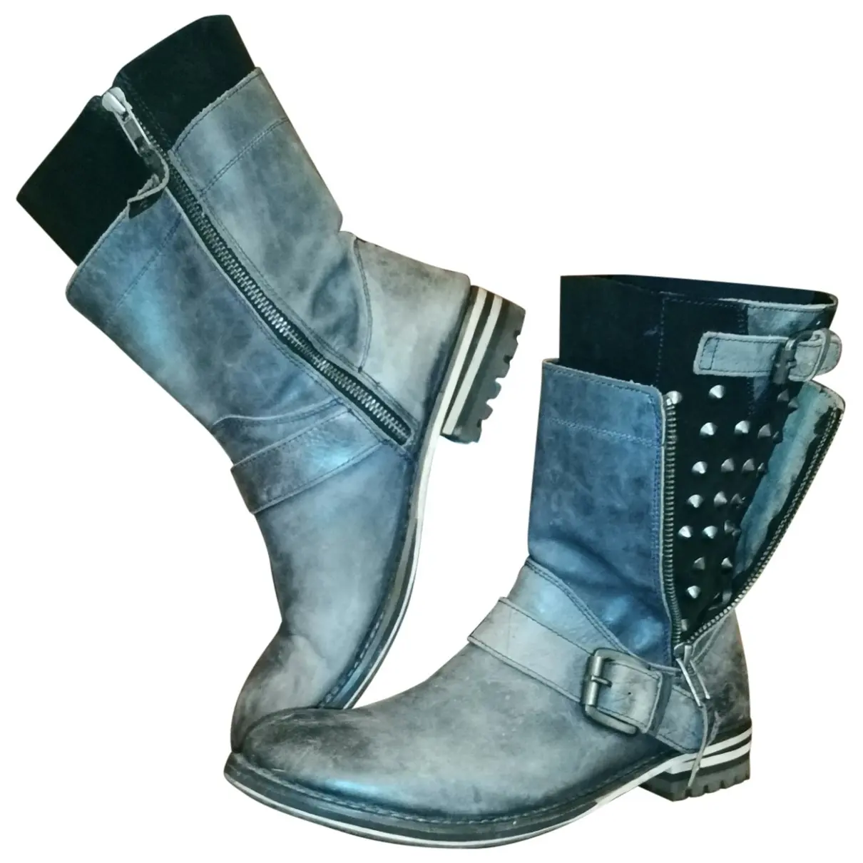Leather biker boots MUSTANG