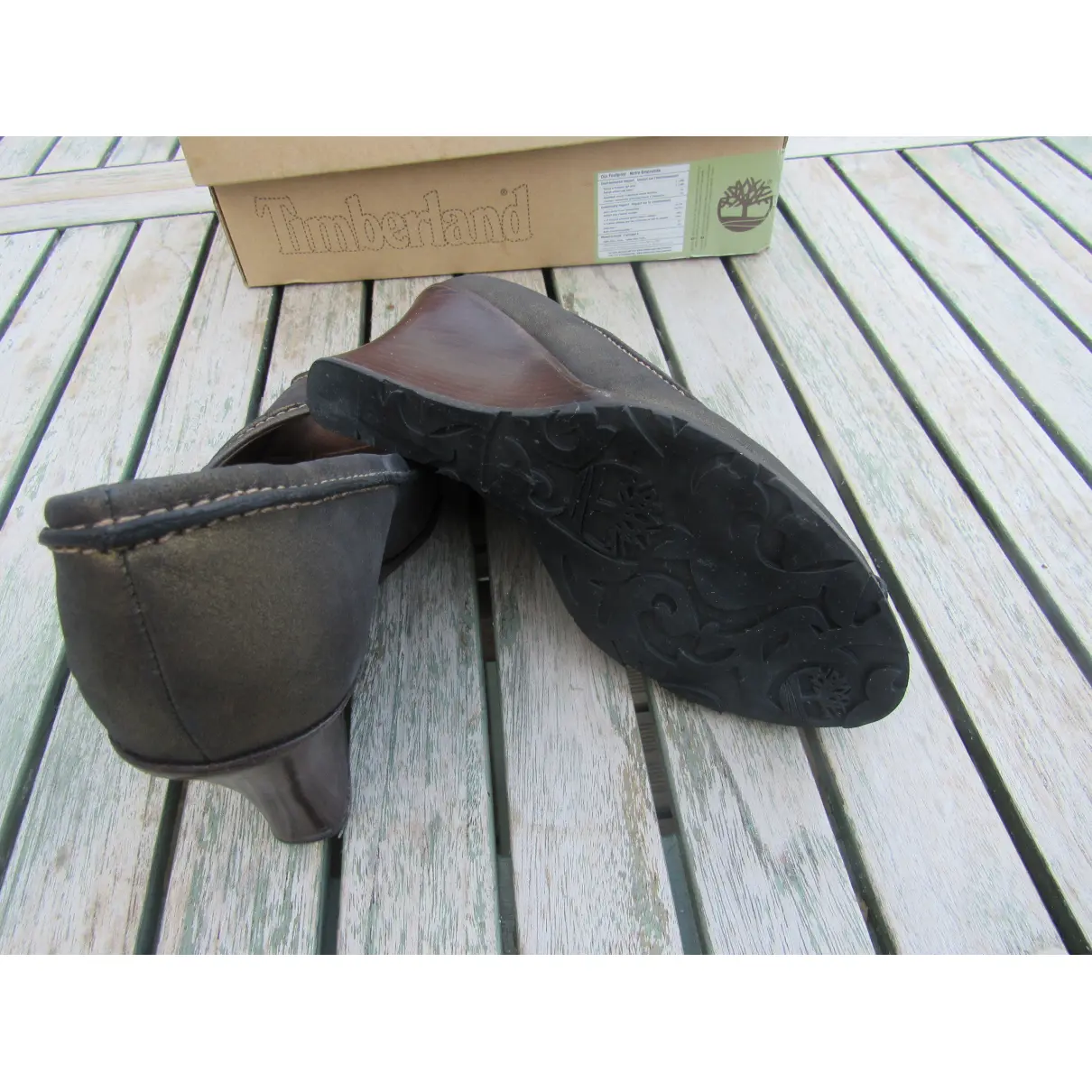 Leather heels Timberland