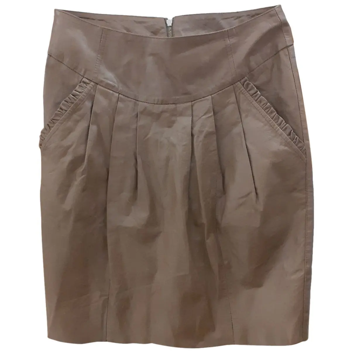 Leather mid-length skirt Twinset