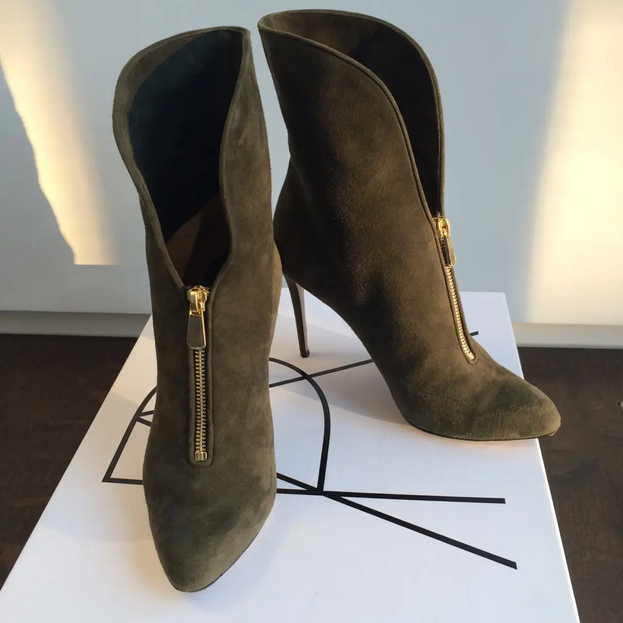 Khaki Suede Ankle boots Paul Andrew