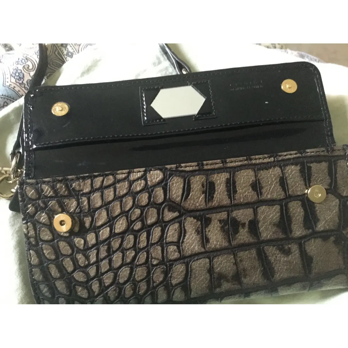 Leather clutch bag Cromia - Vintage