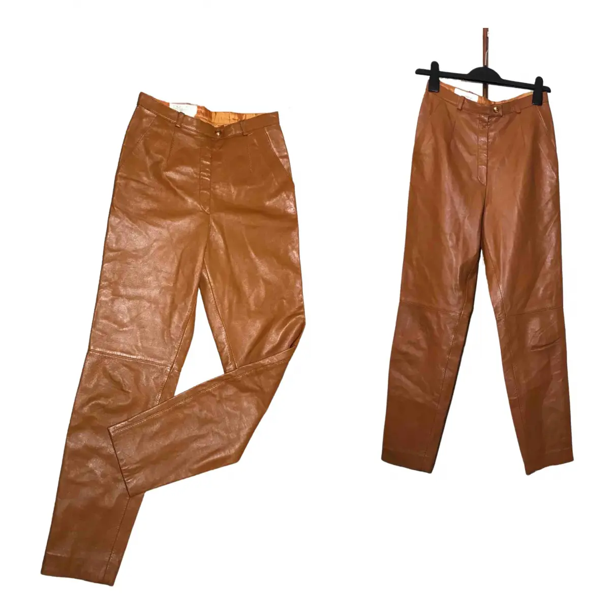 Buy Escada Leather carot pants online