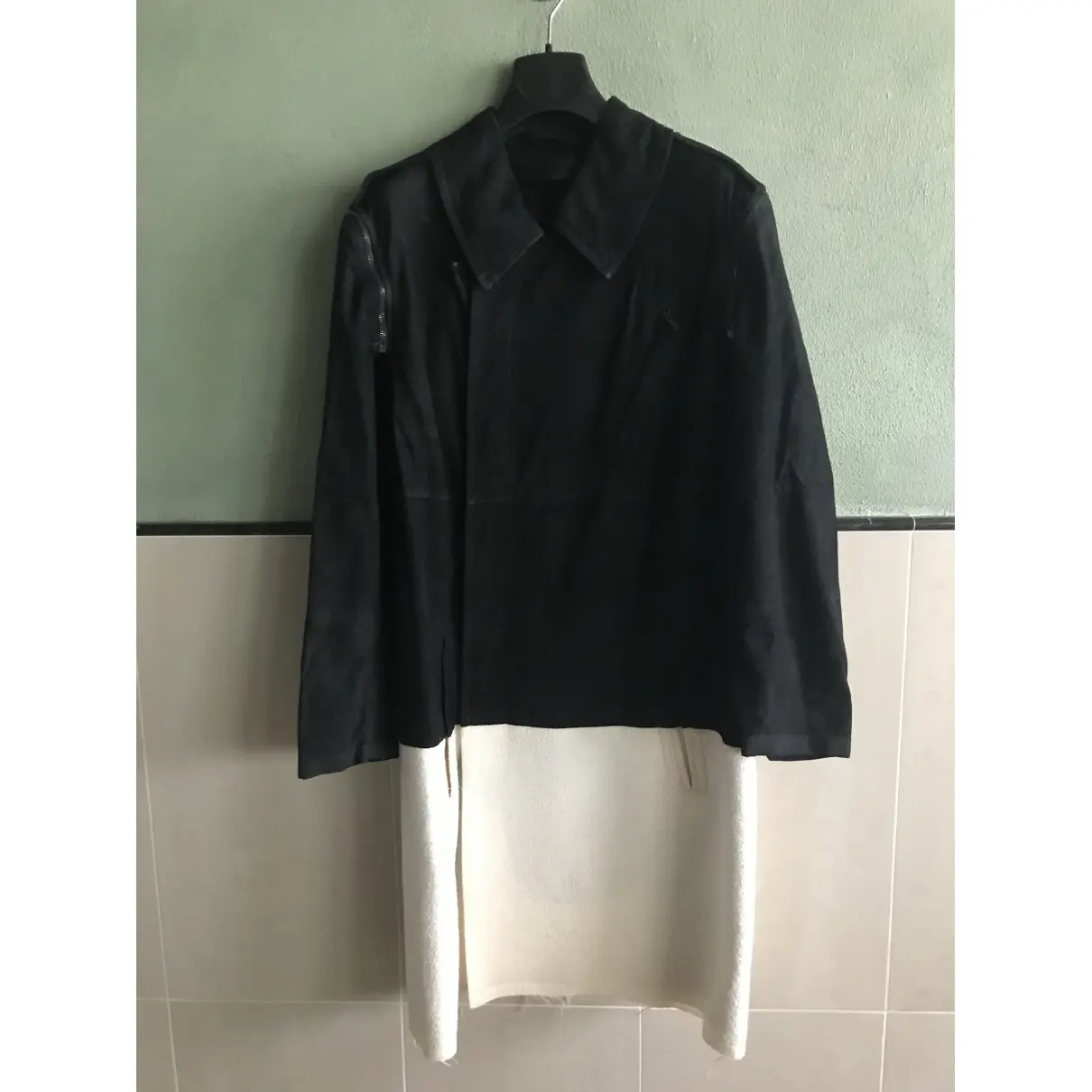 Haider Ackermann Leather peacoat for sale