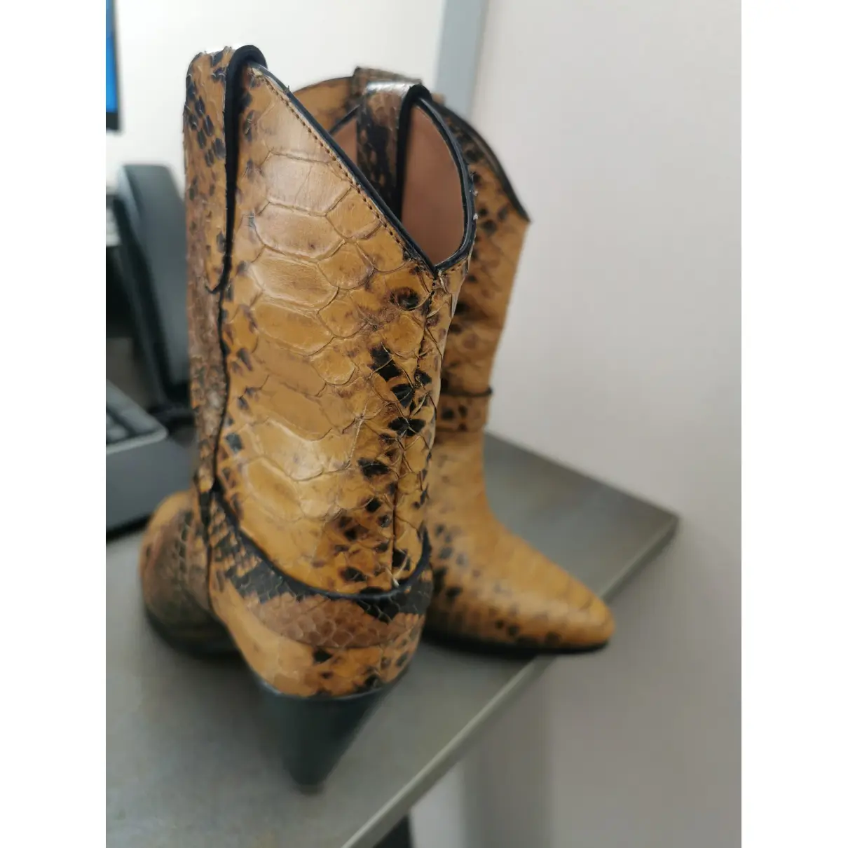Buy Isabel Marant Leather western boots online
