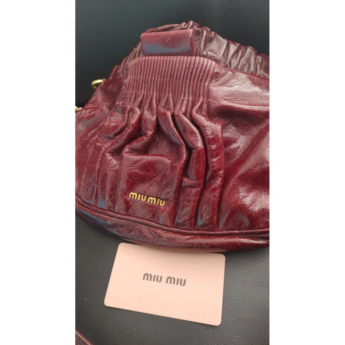 Leather bag Miu Miu