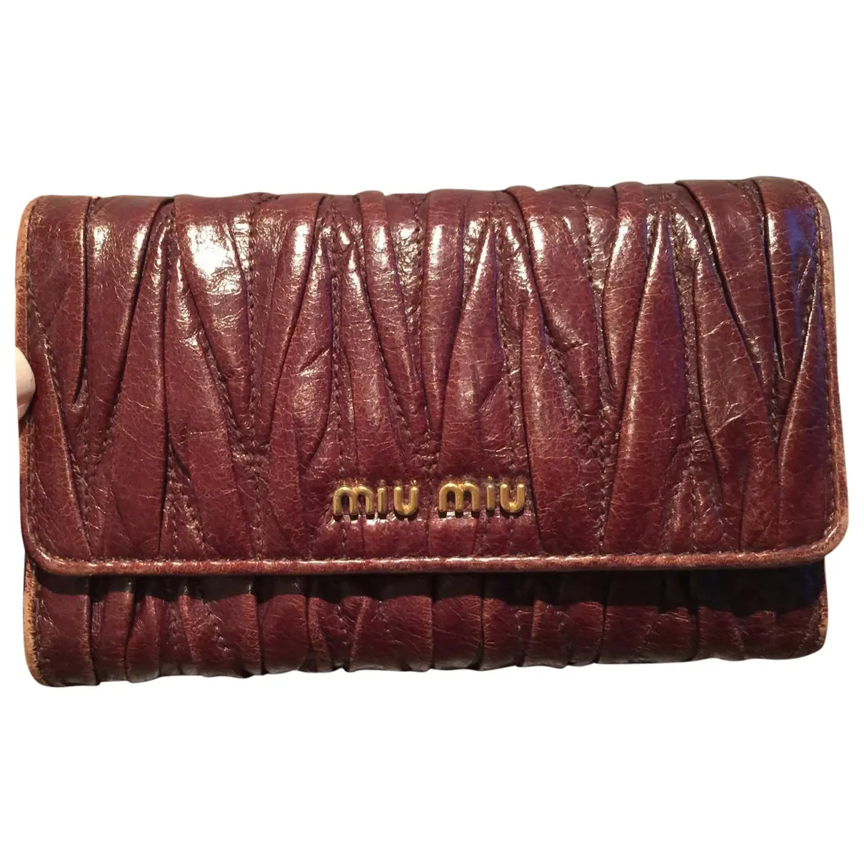 Short brown MiuMiu wallet Miu Miu