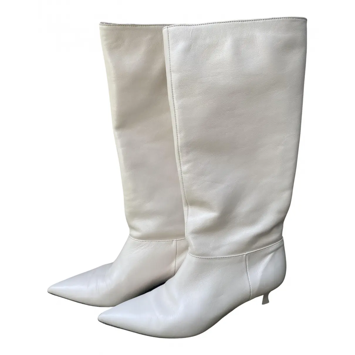 Buy Uterque Leather riding boots online