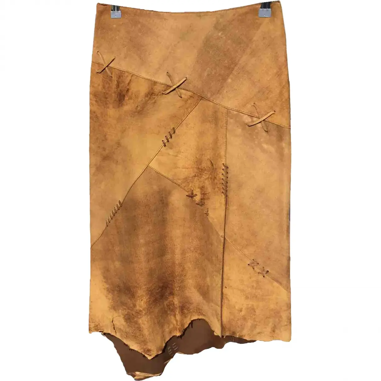 Leather mid-length skirt Ventcouvert